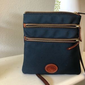 Nylon north south triple zip crossbody